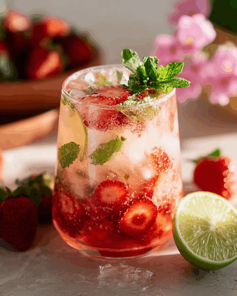Erfrischender Strawberry Mojito – Der perfekte Sommerdrink für heiße Tage
