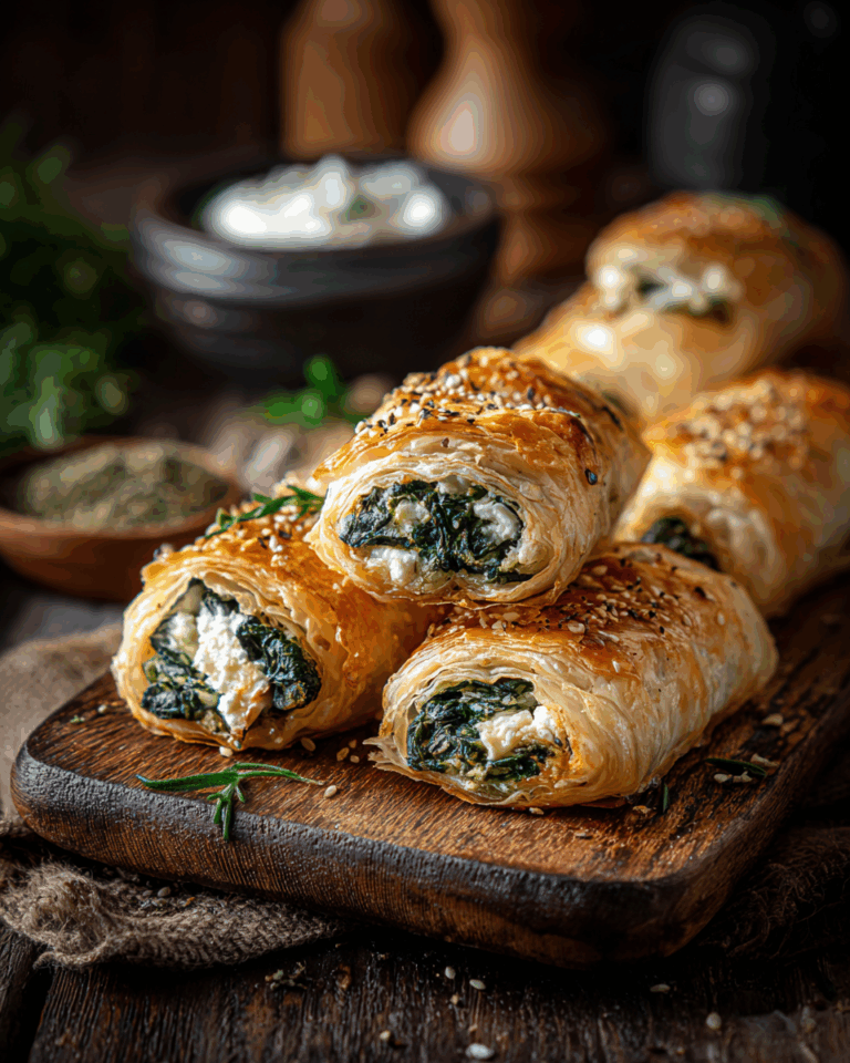 Blätterteig-Röllchen mit Spinat & Feta – Perfektes Fingerfood für jede Gelegenheit