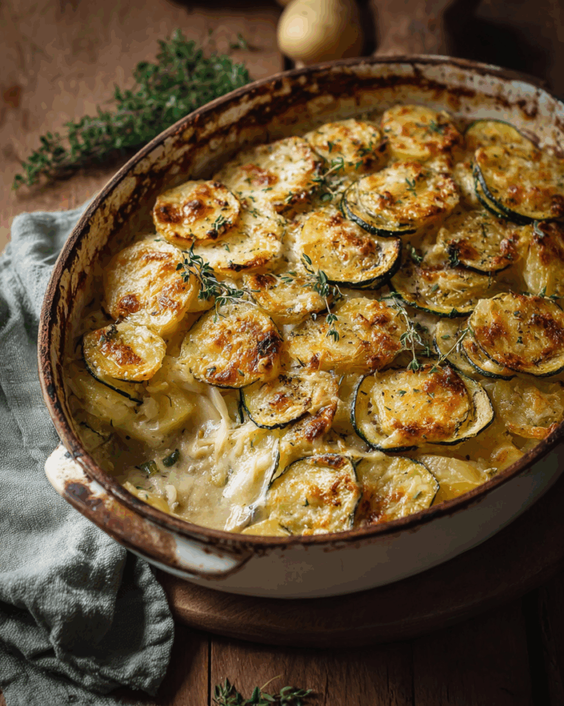 Kartoffel-Zucchini-Auflauf – Cremig, lecker und perfekt für die ganze Familie