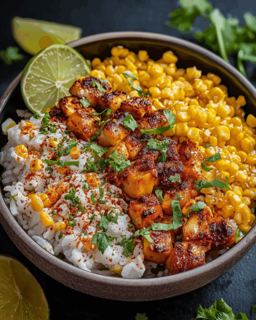 Street Corn Hähnchen-Reis Bowl – Würzig, frisch & in 30 Minuten fertig!