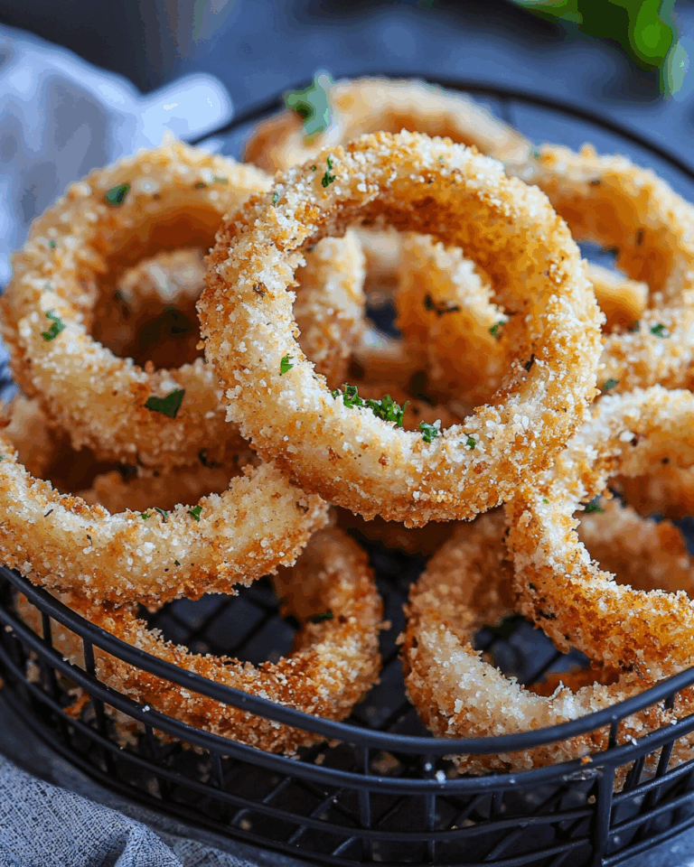 Luftfrittierte Zwiebelringe – Knuspriger Genuss aus dem Air Fryer