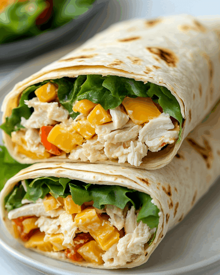 Hähnchen-Wraps mit Käse und Knoblauch