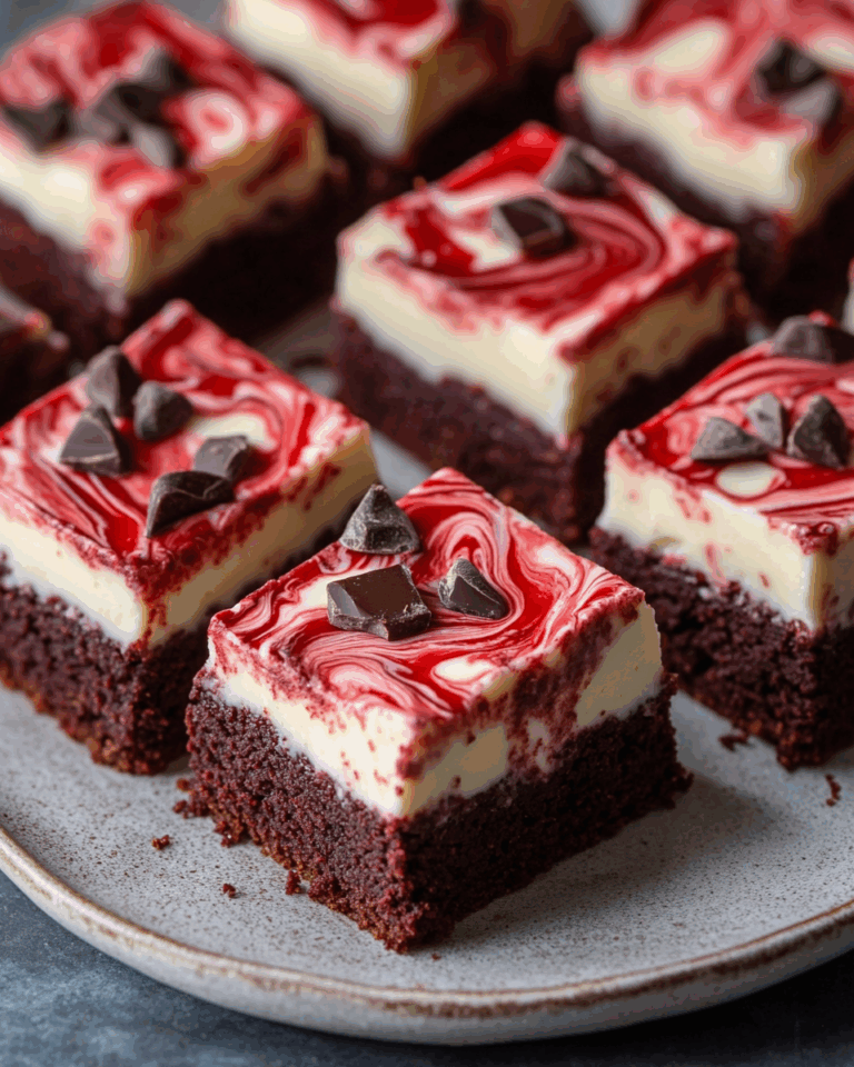 Roter Samt Käsekuchen-Brownies -Das unwiderstehliche Dessert-Highlight