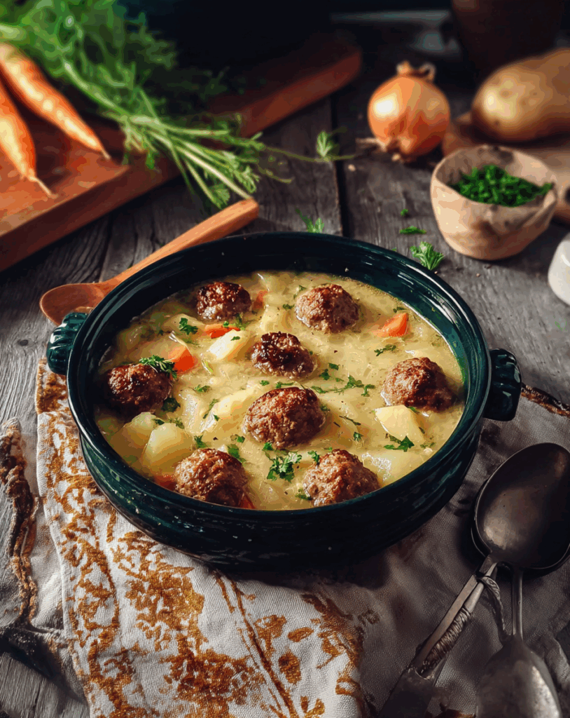 Herzhafter Kohlrabi Suppentopf mit Hackbällchen – Ein wärmendes und sättigendes Wintergericht