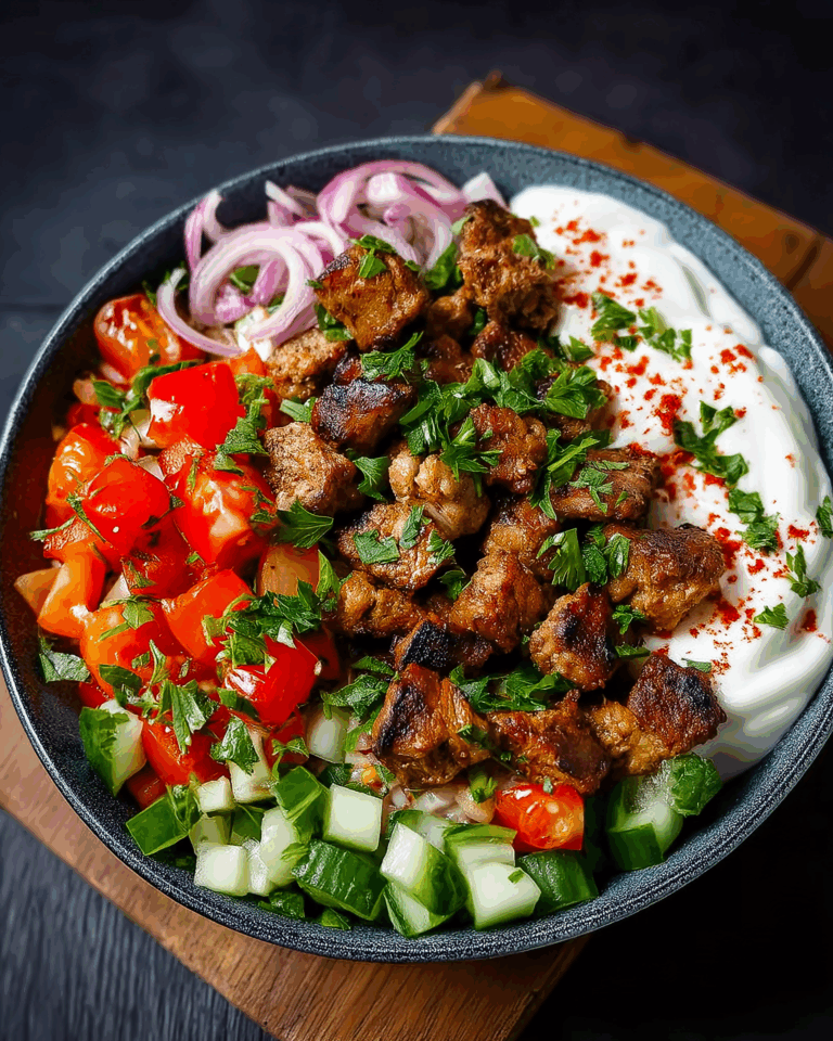 Gesunde Kebab-Bowl mit hohem Eiweißgehalt – Ein schnelles, nährstoffreiches Gericht für jeden Tag
