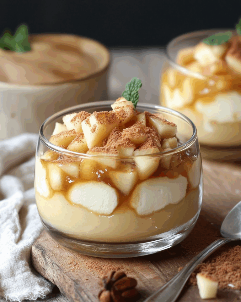 Vanillepudding mit karamellisierten Äpfeln – Ein cremiges Dessert mit herbstlicher Note