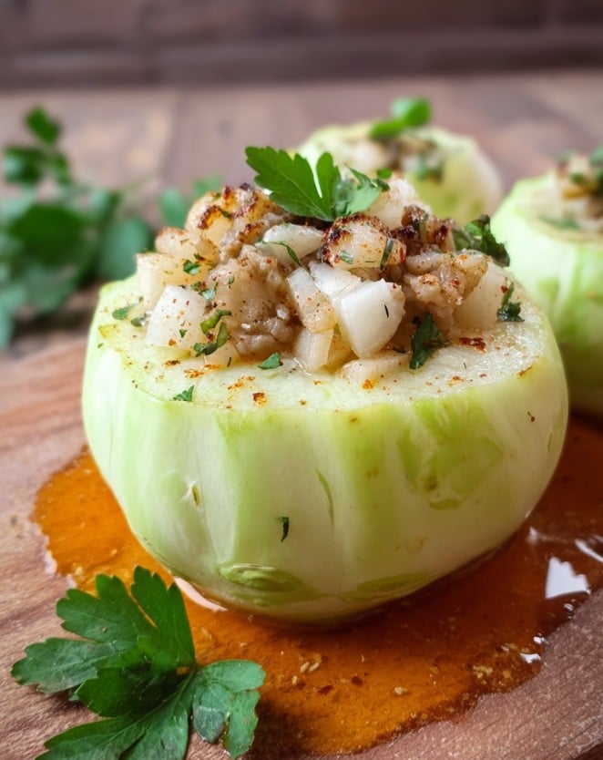 Gefüllte Kohlrabi – Herzhaftes Low-Carb Gericht für kreative Kohlrabi Rezepte