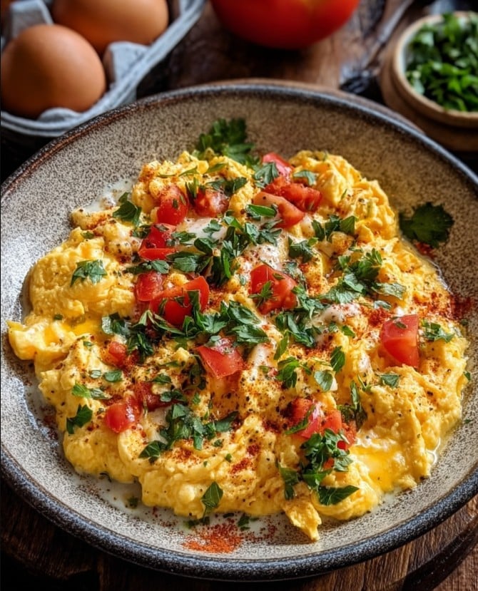 Aromatisches Menemen – Türkische Rühreier für unwiderstehliche Frühstücksideen
