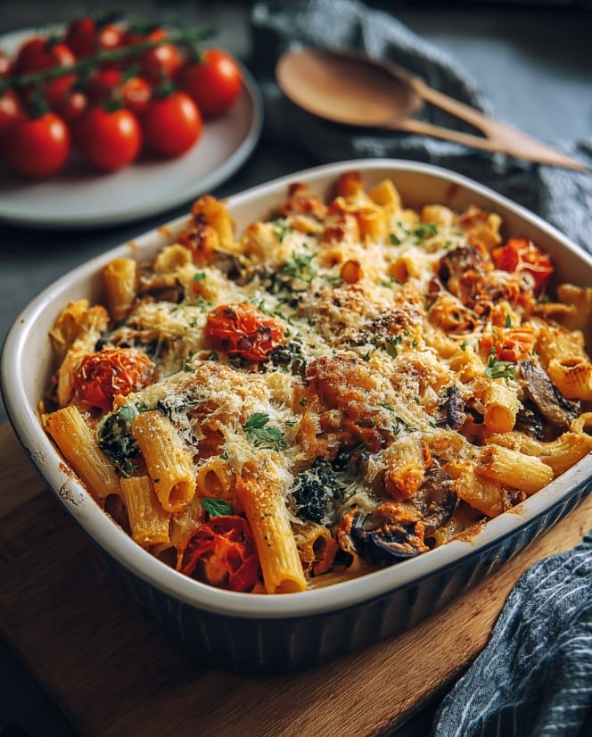 Vegetarischer Nudelauflauf mit cremiger Käsesauce – Herzhaftes Lieblingsrezept für vegetarische Hauptgerichte
