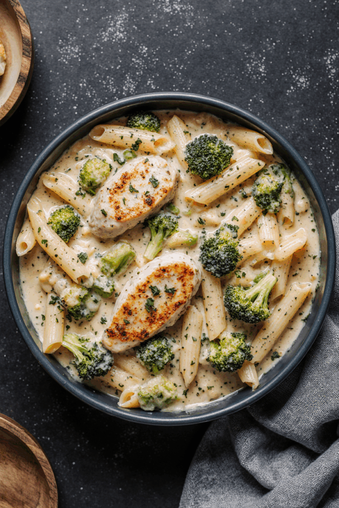Gesunde Genussküche: Cremige Hähnchen-Brokkoli-Pasta – Das perfekte Rezept für schnelles „gesundes Essen“