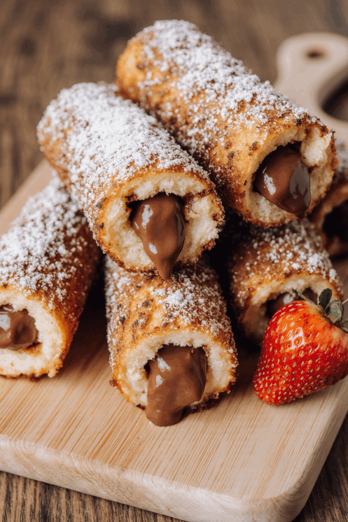 Blog-Titel: French Toast Rolls mit Nutella und Zimt – Frühstücksideen Buffet Anrichten mal anders