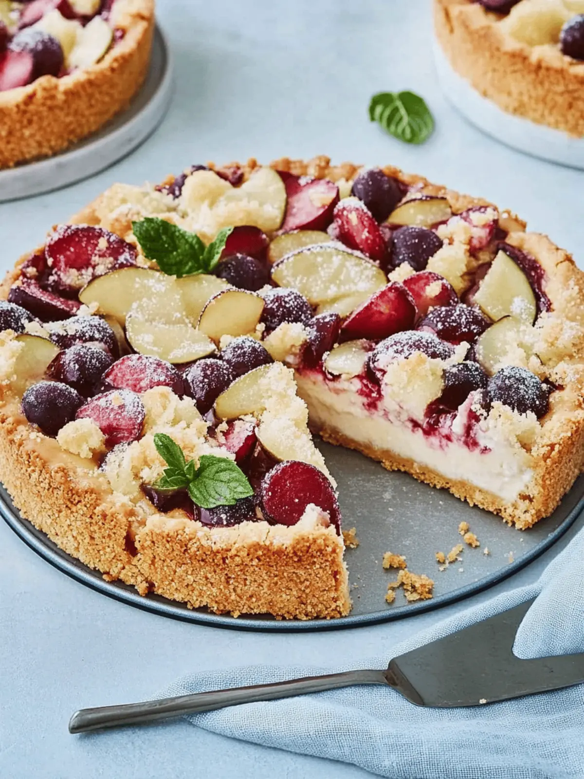 Pflaumenkuchen mit Pudding