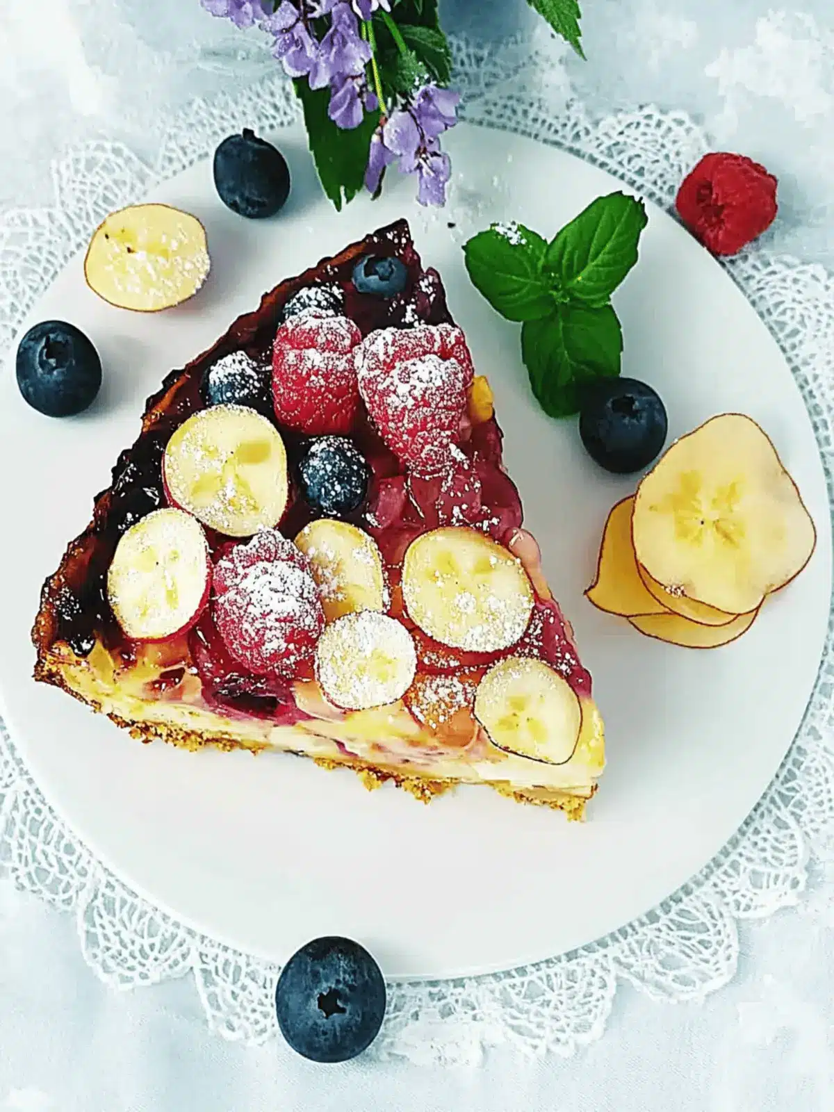 Pflaumenkuchen mit Pudding