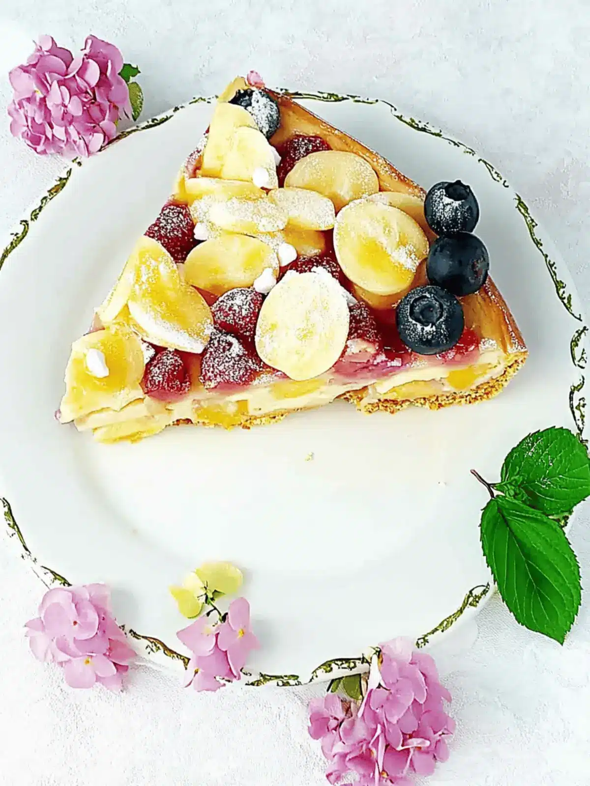Pflaumenkuchen mit Pudding