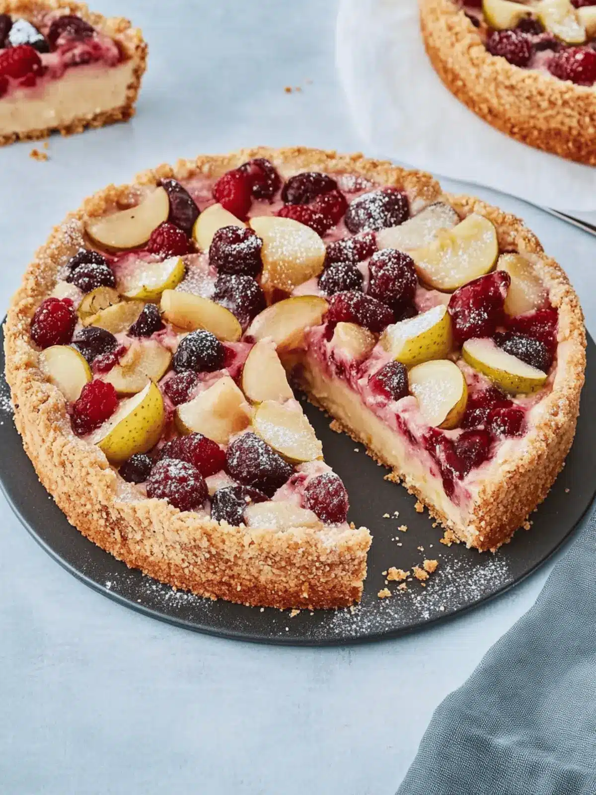 Pflaumenkuchen mit Pudding