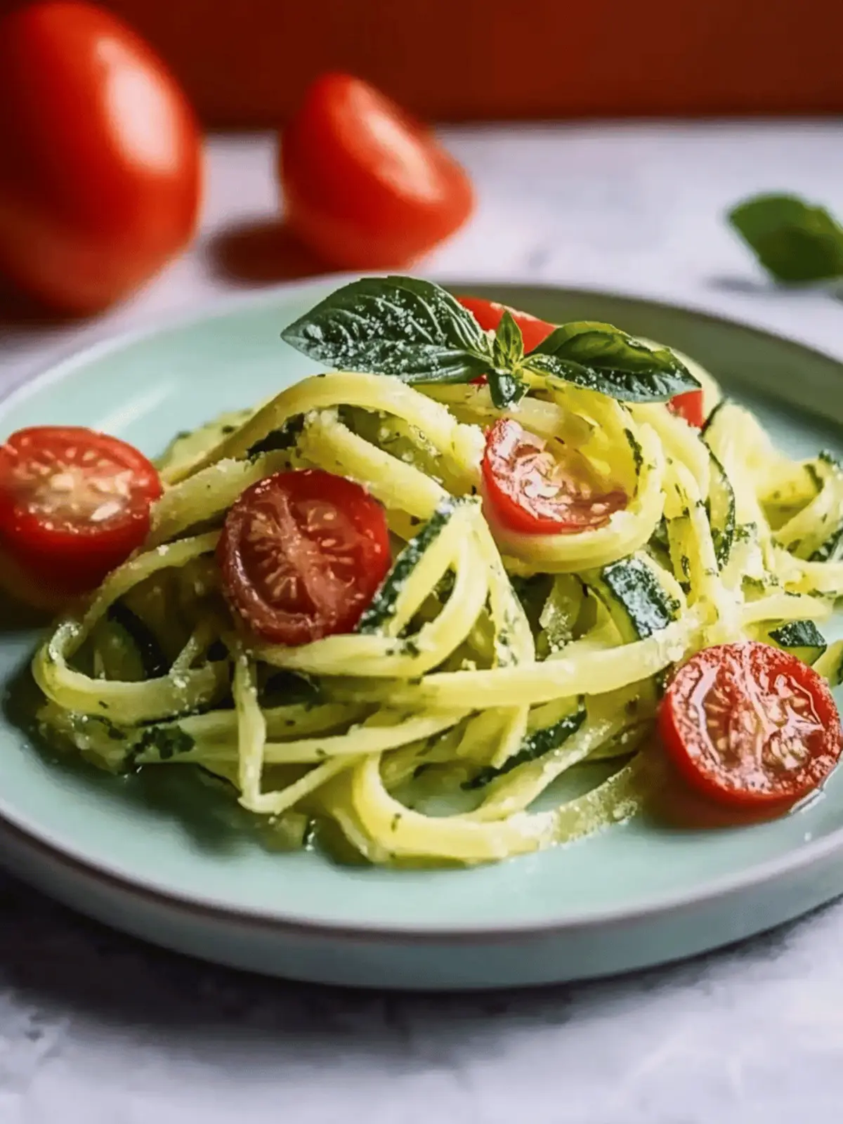Zucchini-Spaghetti mit Frischkäse-Sauce für jeden Tag 4 Zucchini-Spaghetti mit Frischkäse-Sauce: Ein schnelles und gesundes Gericht für jeden Tag