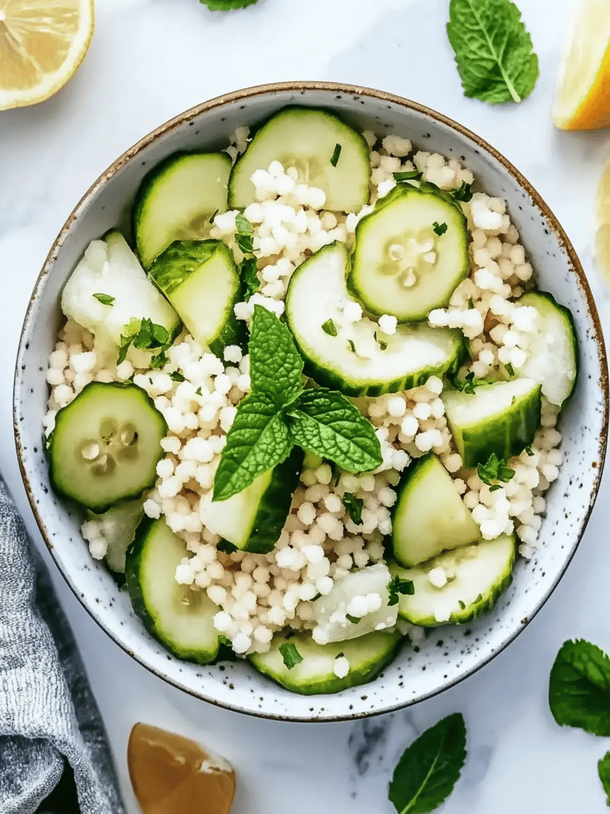 Geschmackvoller Gurken-Couscous