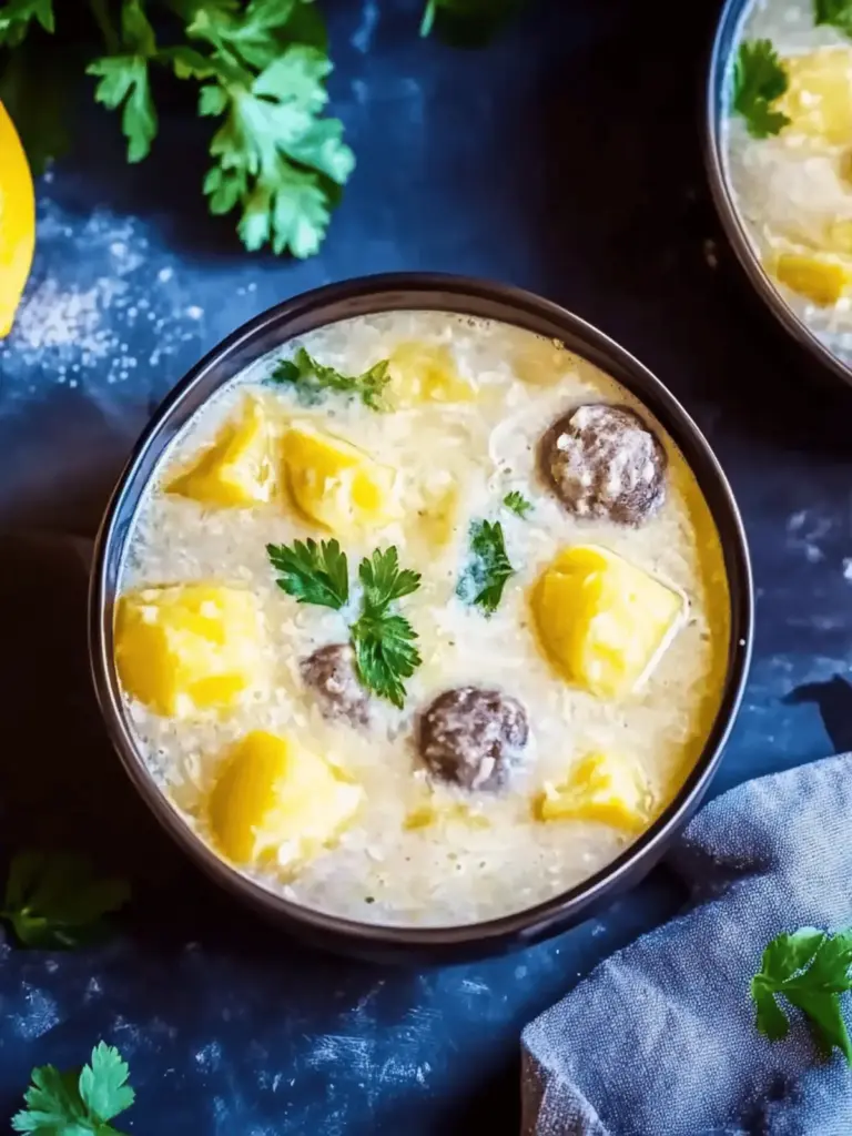 Eintopf mit Kohlrabi und Hackfleischbällchen