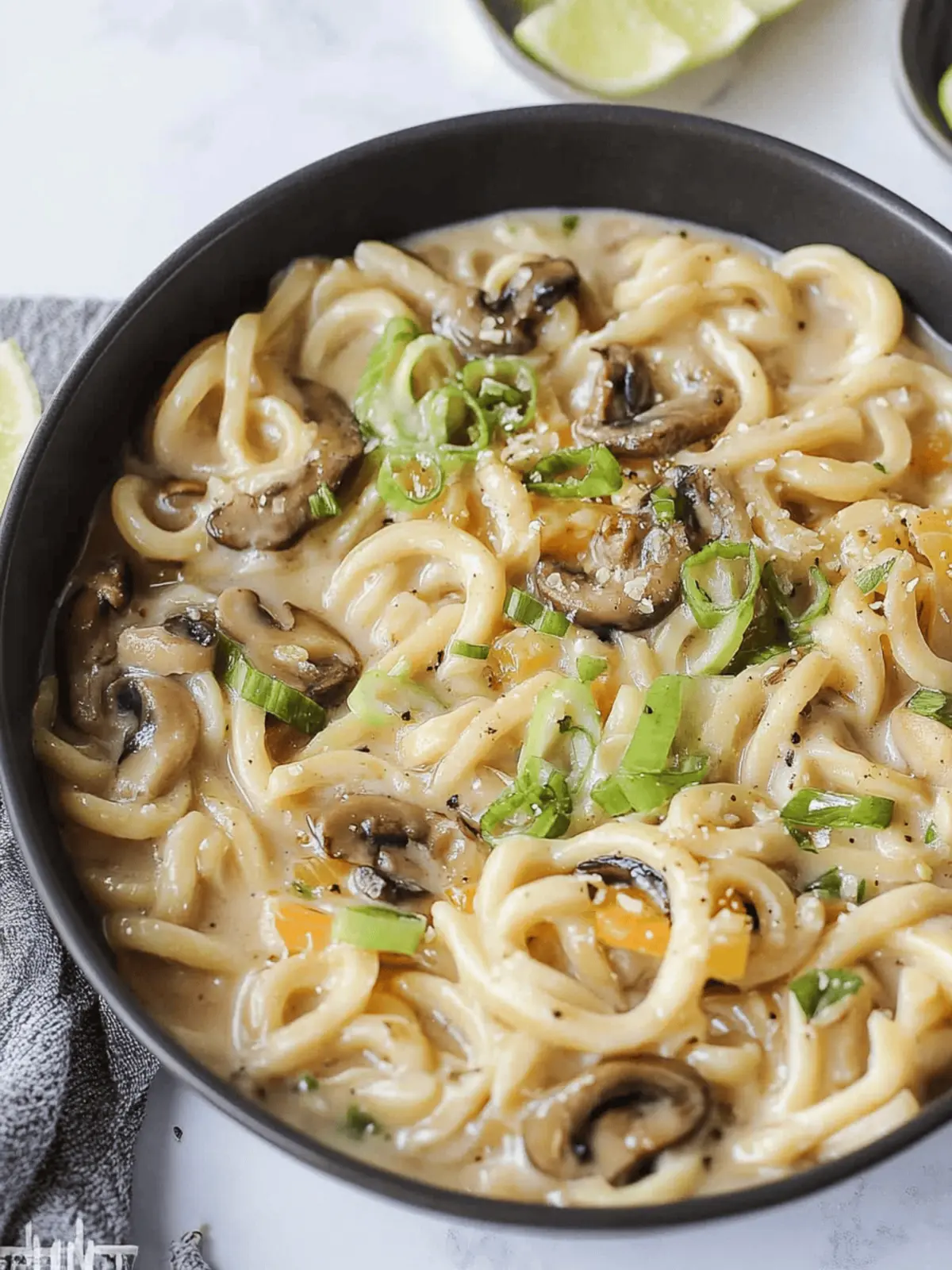 Cremige Pilz-Udon für schnelles Wohlfühlessen 2 Cremige Pilz-Udon
