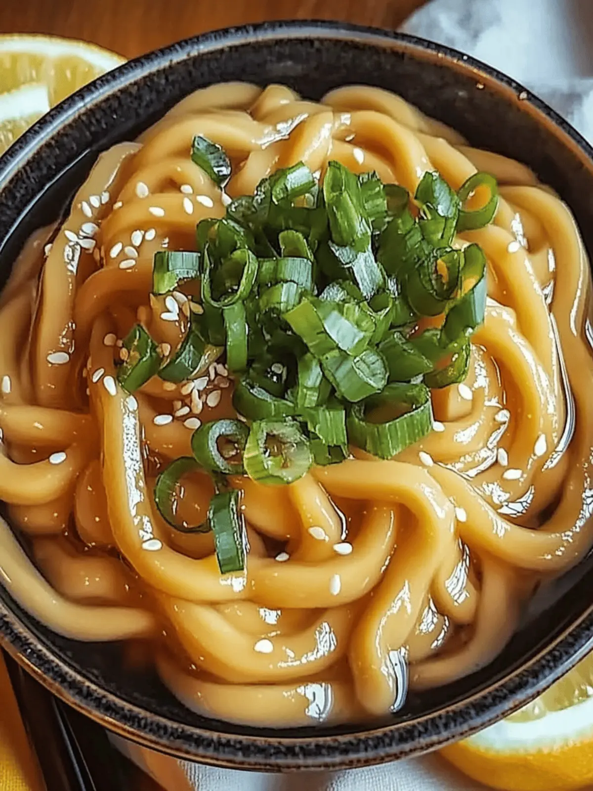 Erdnussbutter Udon Nudeln