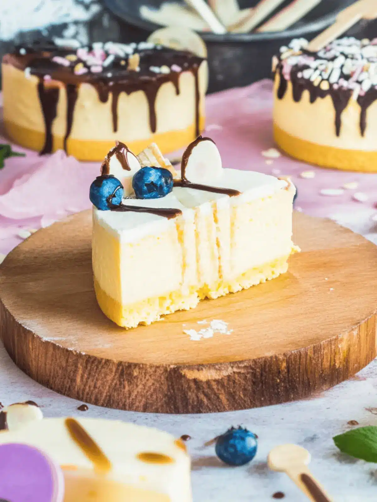 Käsekuchen als Cake-Sticks