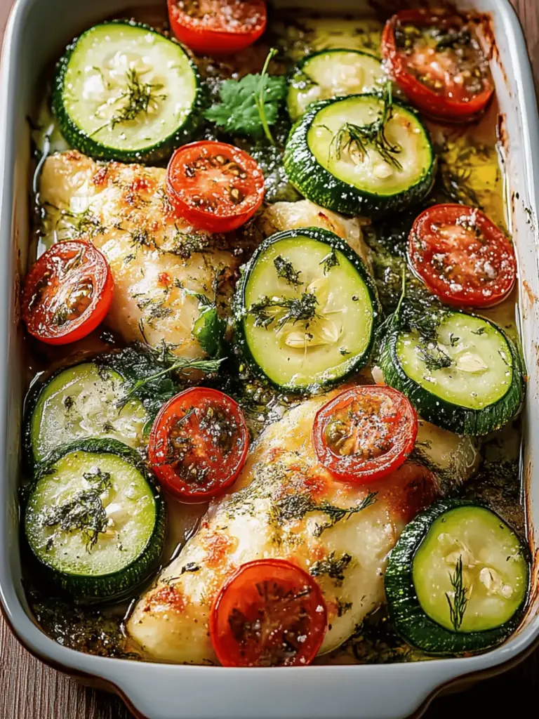 Mittelmeer Hähnchen-Zucchini-Auflauf