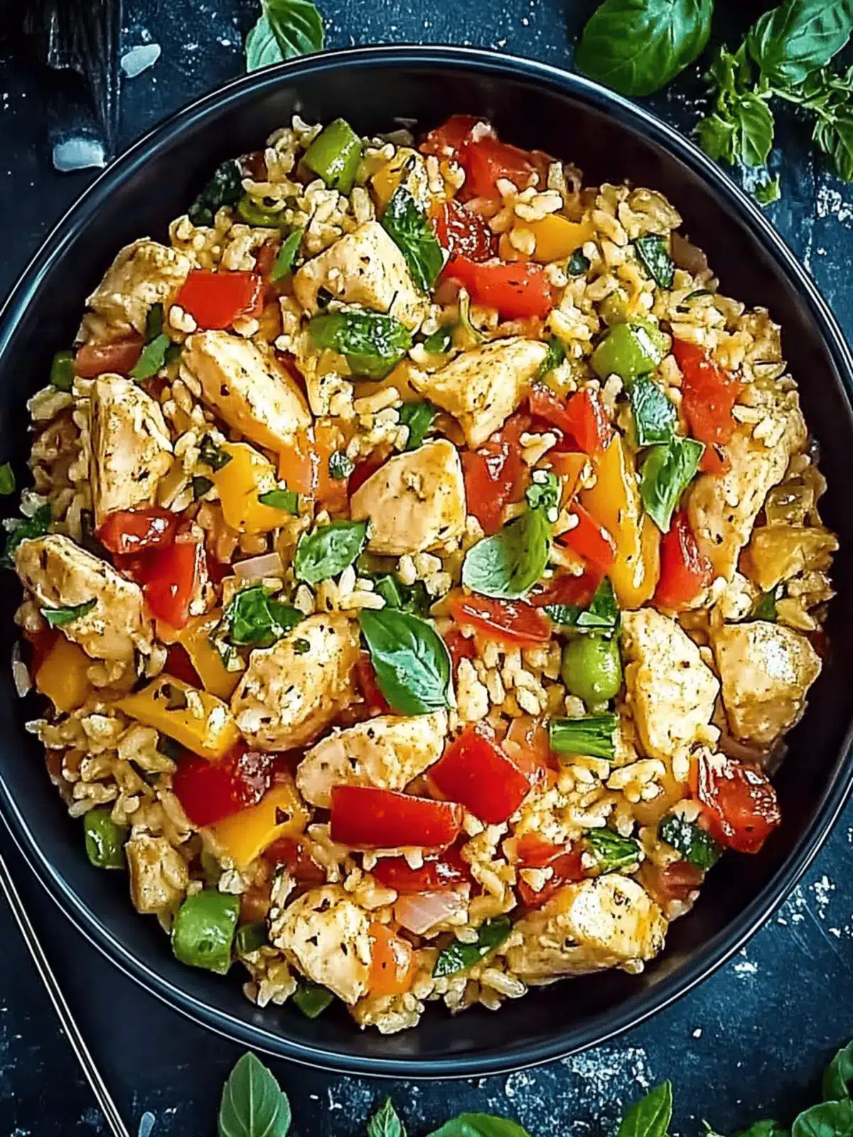 Schnelle Reispfanne Hühnchen Gemüse