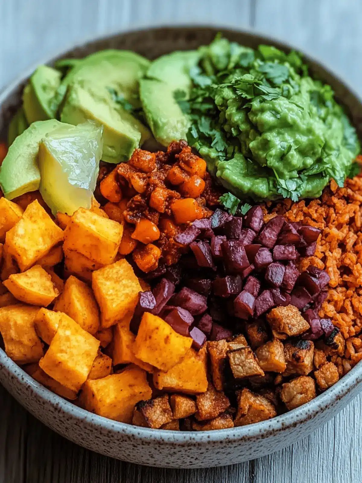 Nährstoffreiche Süßkartoffel-Burrito-Bowl genießen 4 Süßkartoffel-Burrito-Bowl