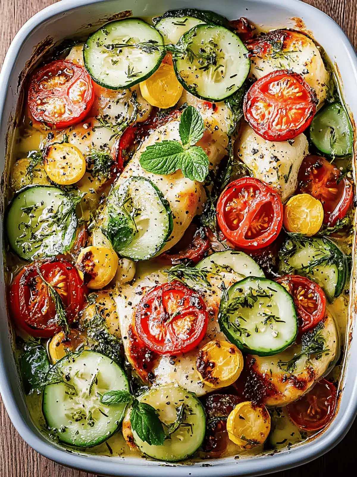 Mittelmeer Hähnchen-Zucchini-Auflauf
