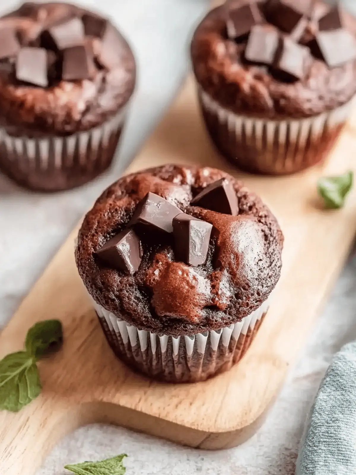 Feuchte Schokoladenmuffins mit Öl und Kakao erleben 2 Feuchte Schokoladenmuffins mit Öl und Kakao