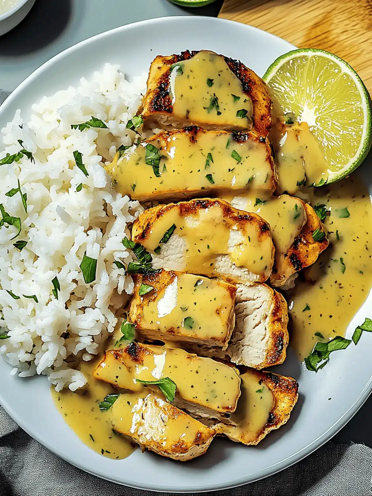 Honig Senf Hähnchen mit Reis