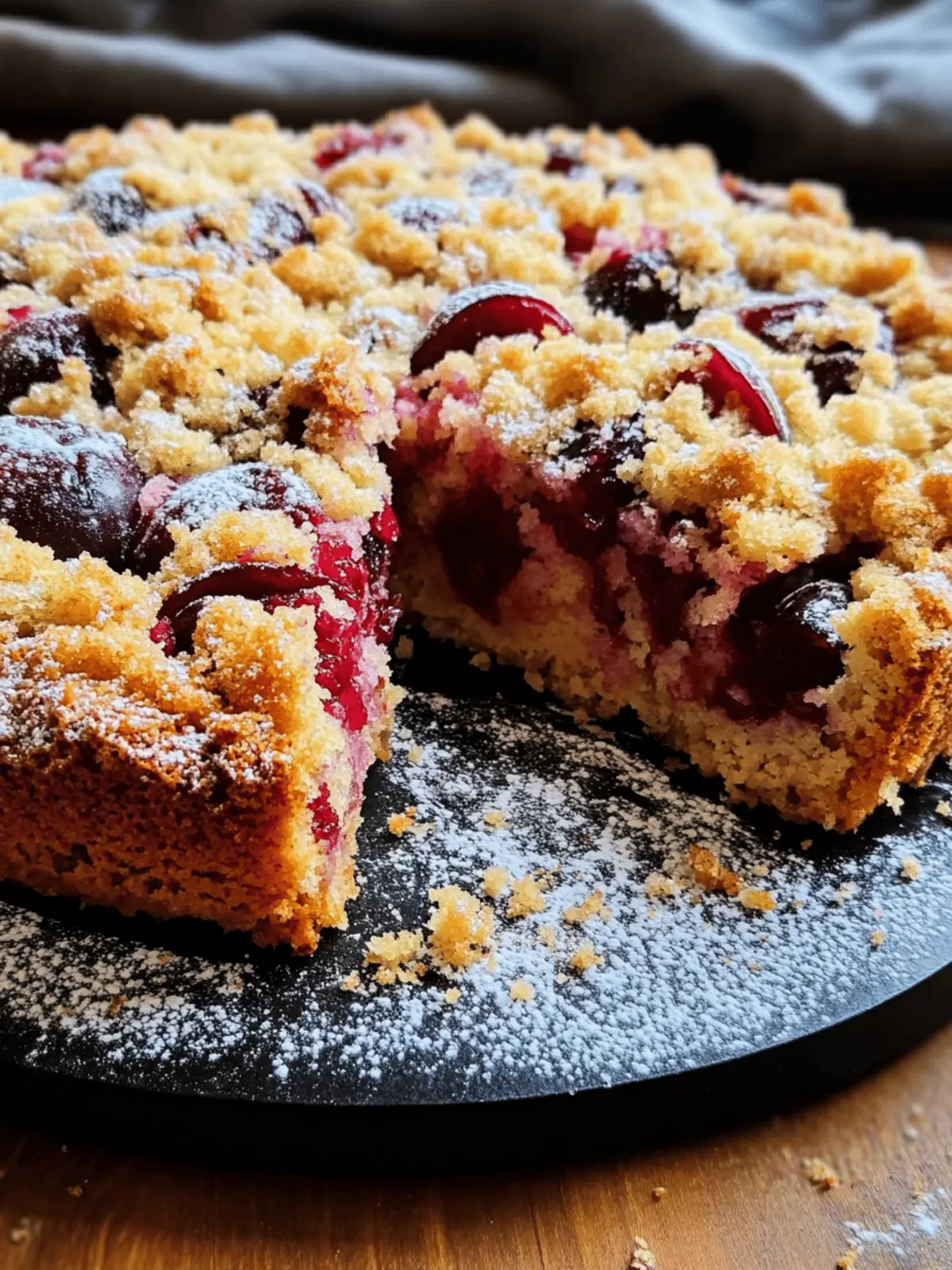 Classic plum cake with crumbs - just like grandma!