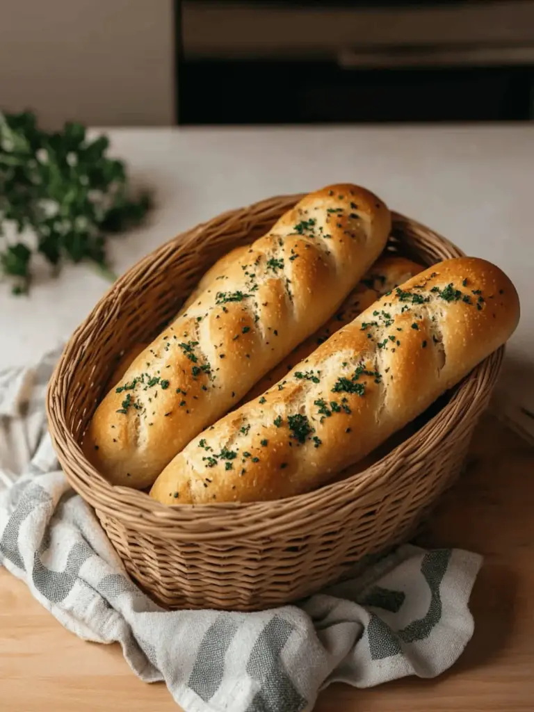 Einfache Knoblauchbrot-Stangen