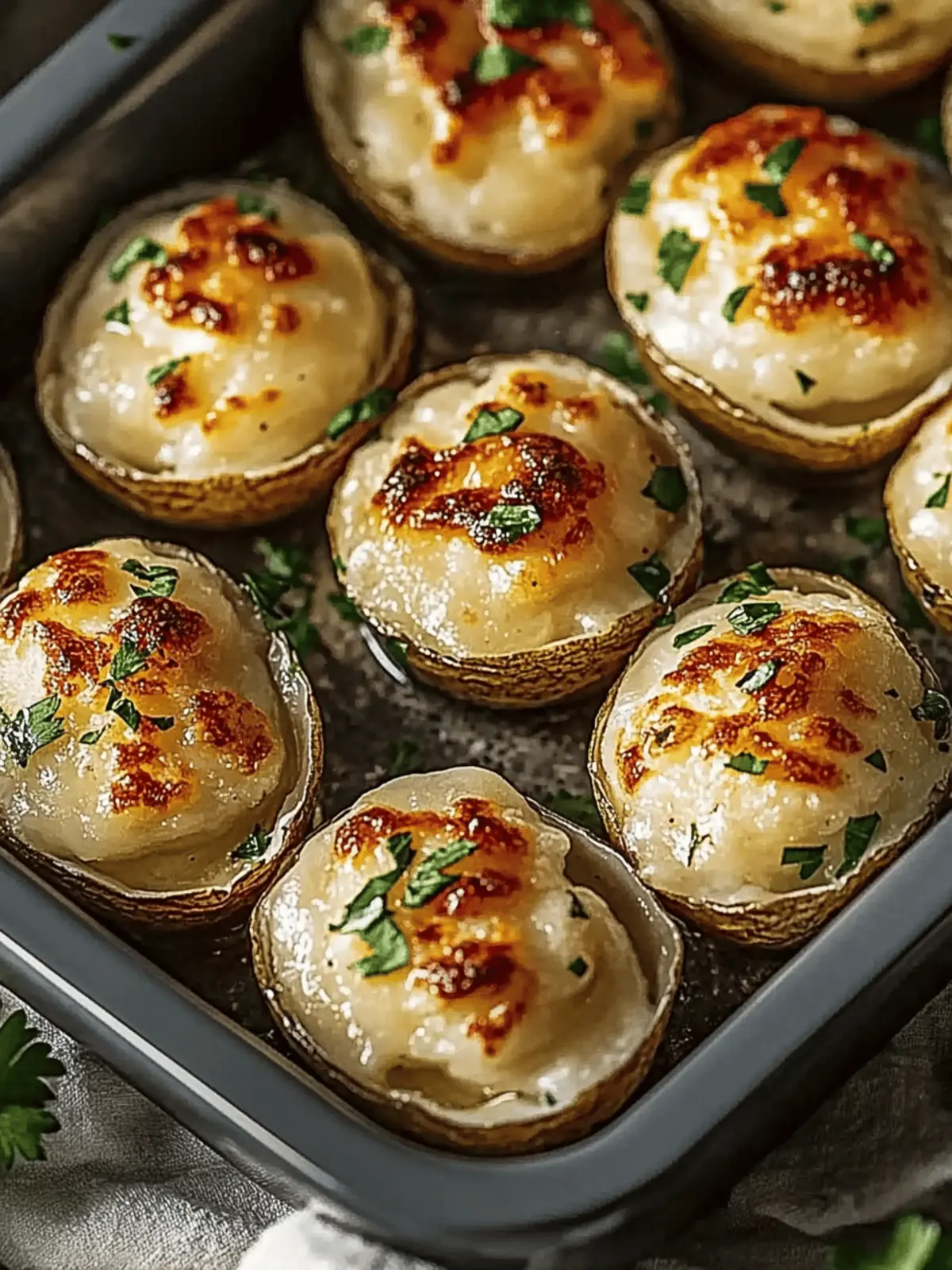 Gefüllte Kartoffeln im Stil von Tarte Flambée