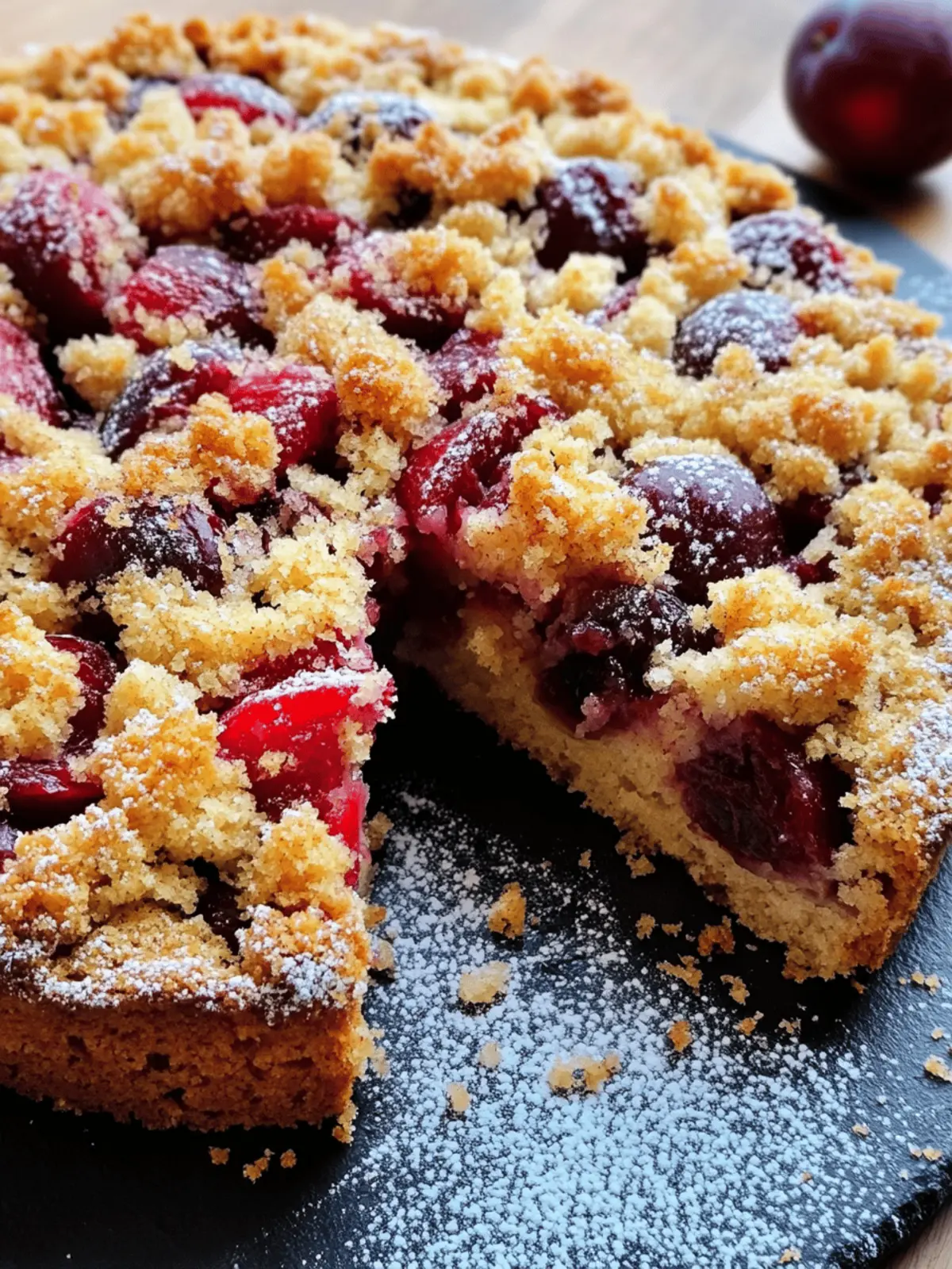 Classic plum cake with crumbs - just like grandma!