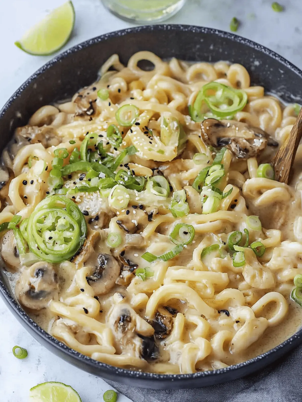 Cremige Pilz-Udon für schnelles Wohlfühlessen 5 Cremige Pilz-Udon