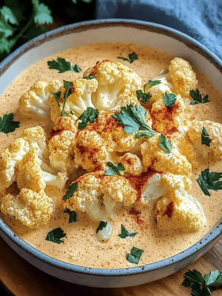 Cremiges im Ofen gebackenes Blumenkohlcurry