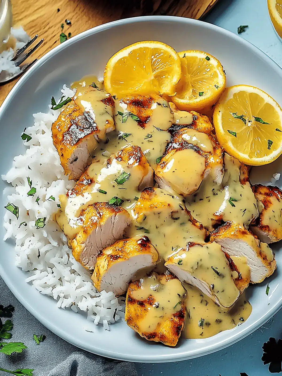 Honig Senf Hähnchen mit Reis