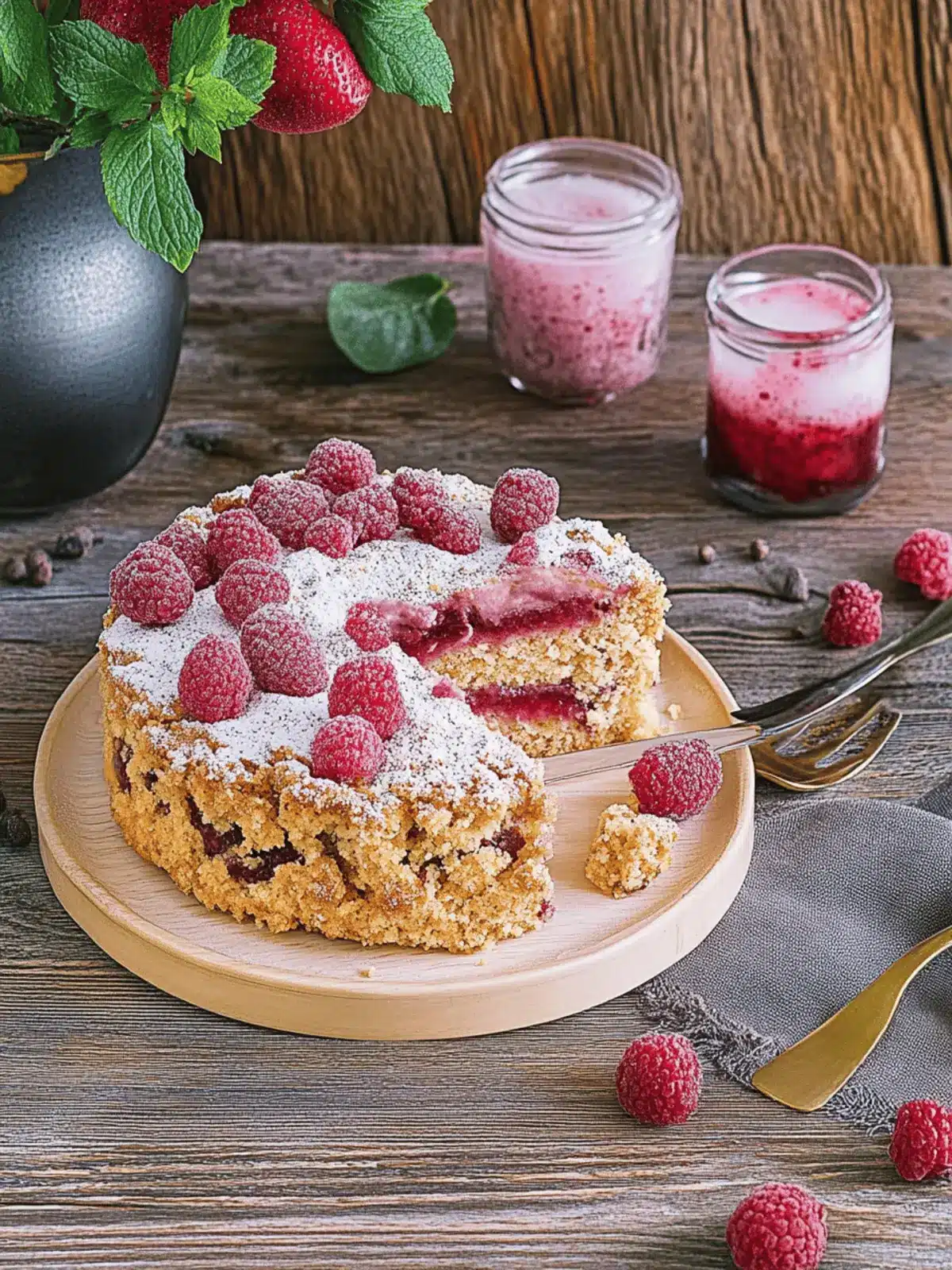 Streusel-Plum Cake with VERPOORTEN Amaretto-Apricot