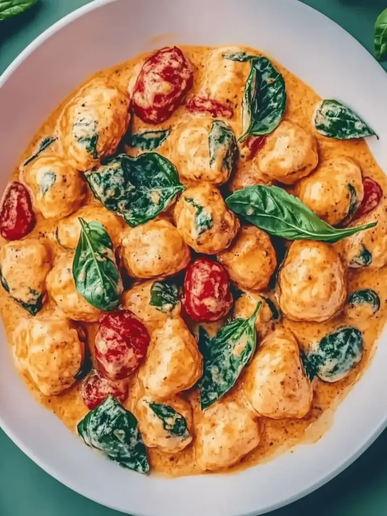 Schnelle Gnocchi-Pfanne mit Tomate & Spinat