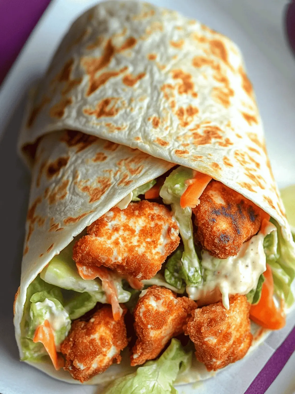 Crispy BBQ Hähnchen Wrap
