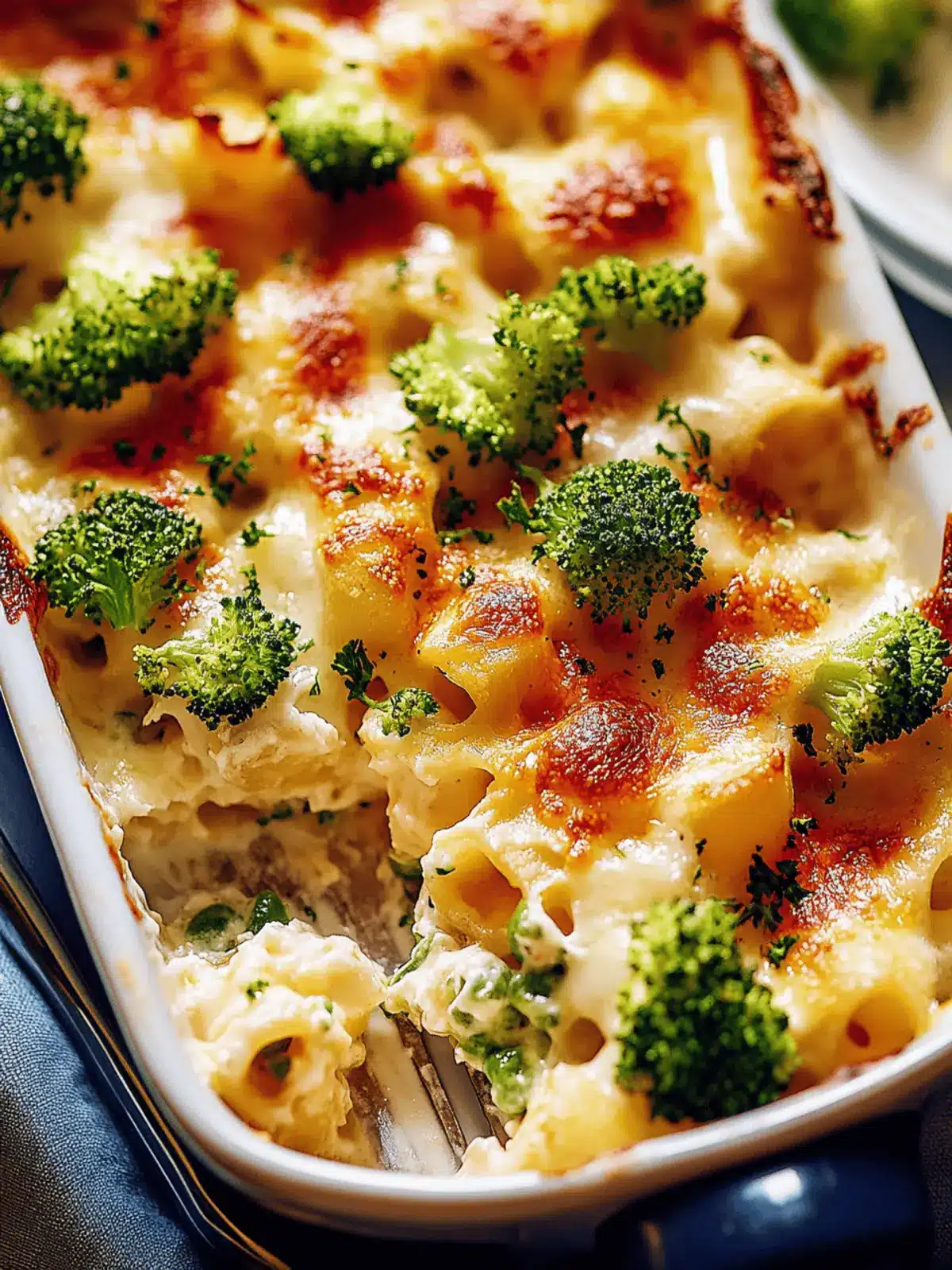 Brokkoli-Hühnchen-Auflauf mit Frischkäse und Mozzarella 3 Brokkoli-Hühnchen-Auflauf mit Frischkäse und Mozzarella