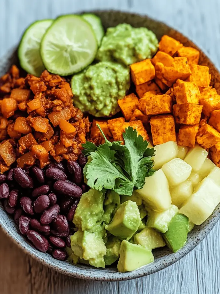 Süßkartoffel Burrito Schüssel