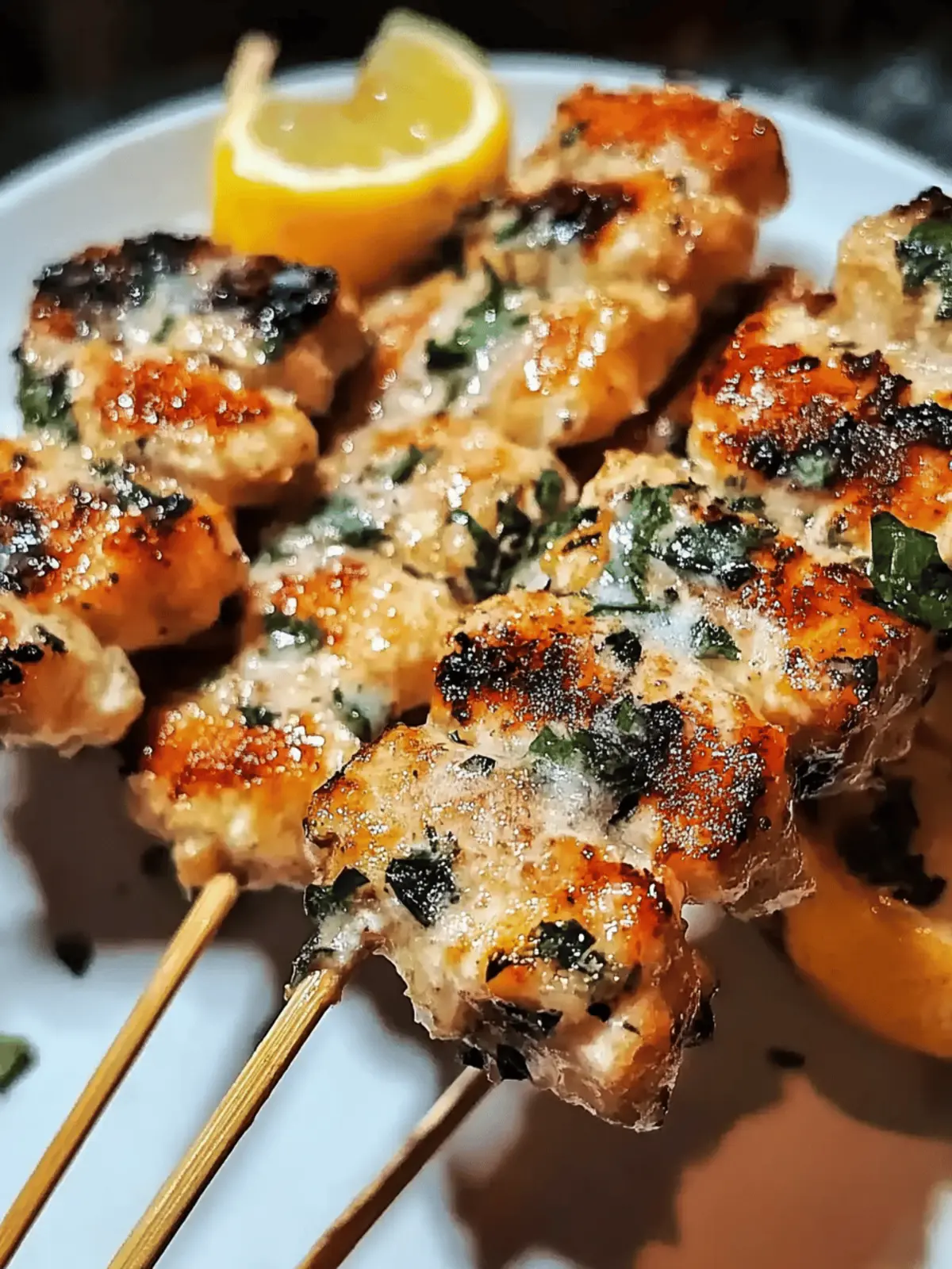 Knoblauch Parmesan Hähnchenspieße