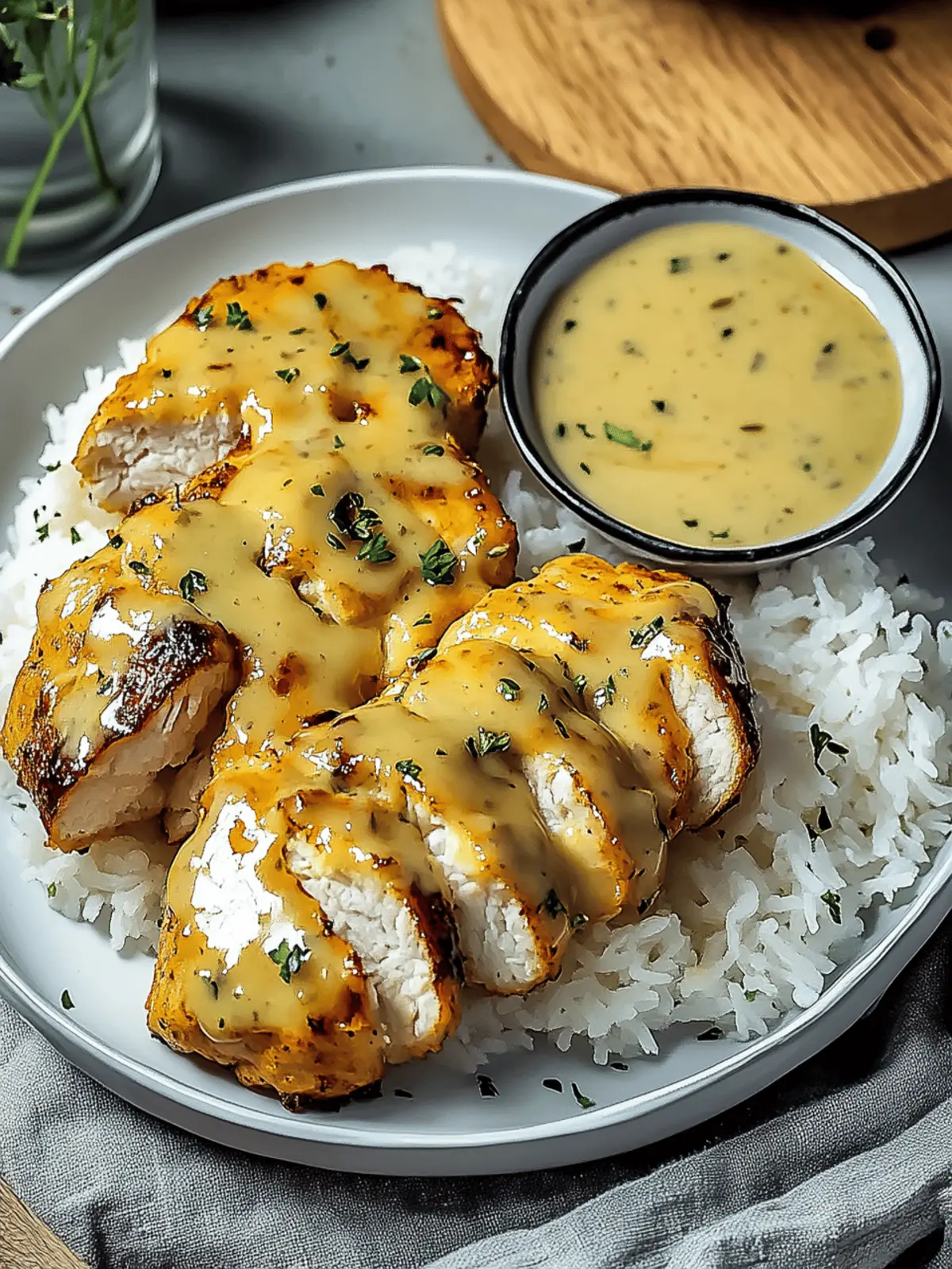 Honig Senf Hähnchen mit Reis