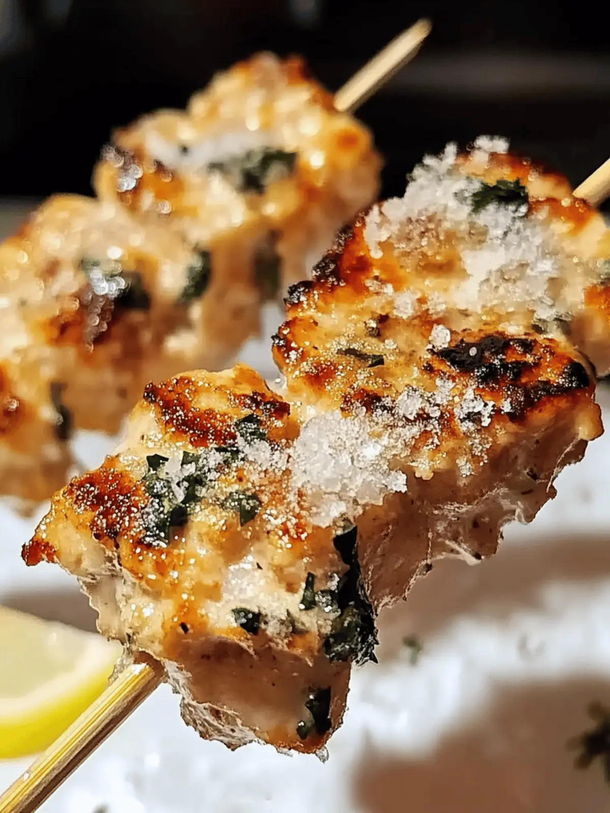 Knoblauch Parmesan Hähnchenspieße