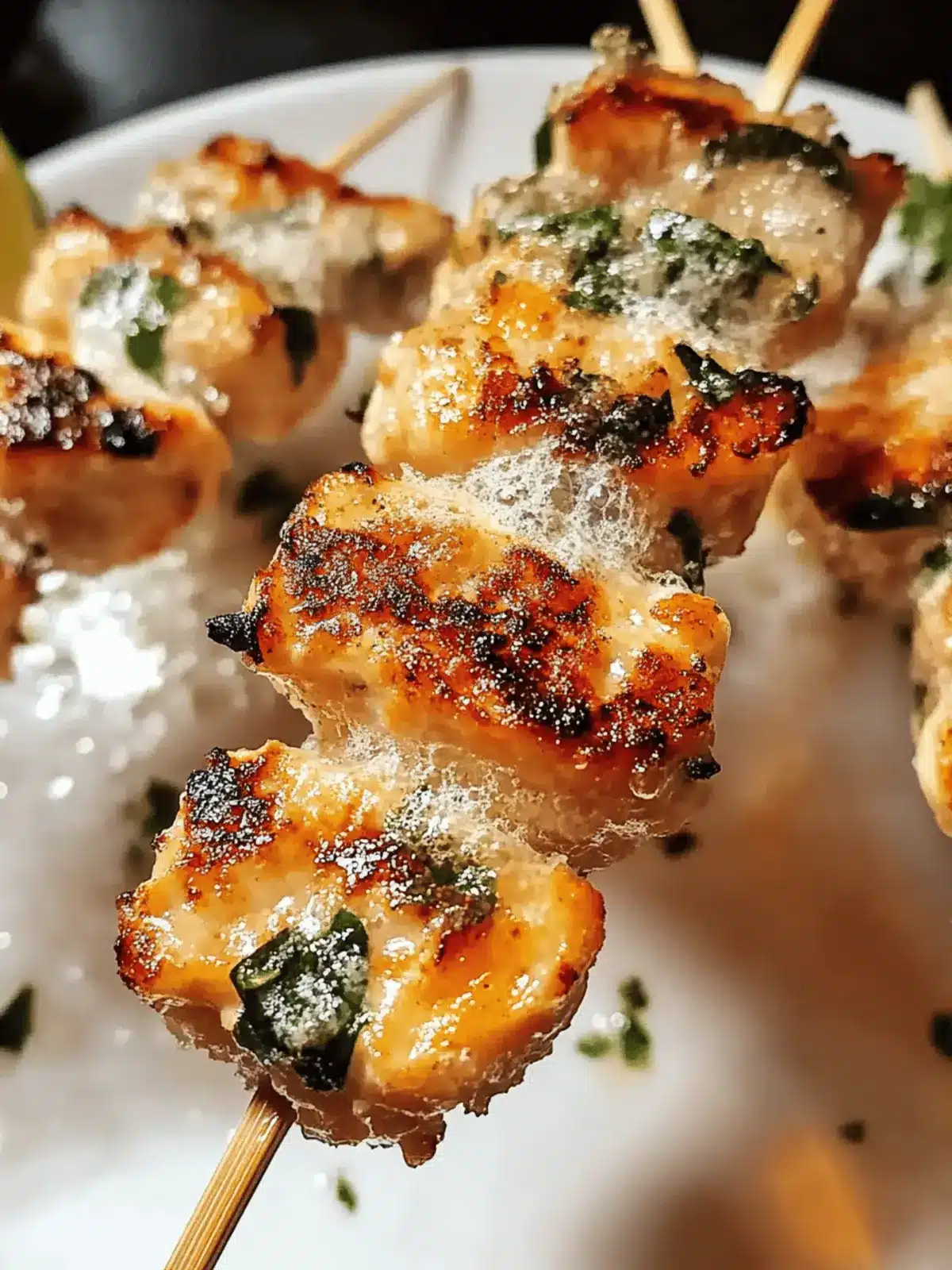 Knoblauch Parmesan Hähnchenspieße