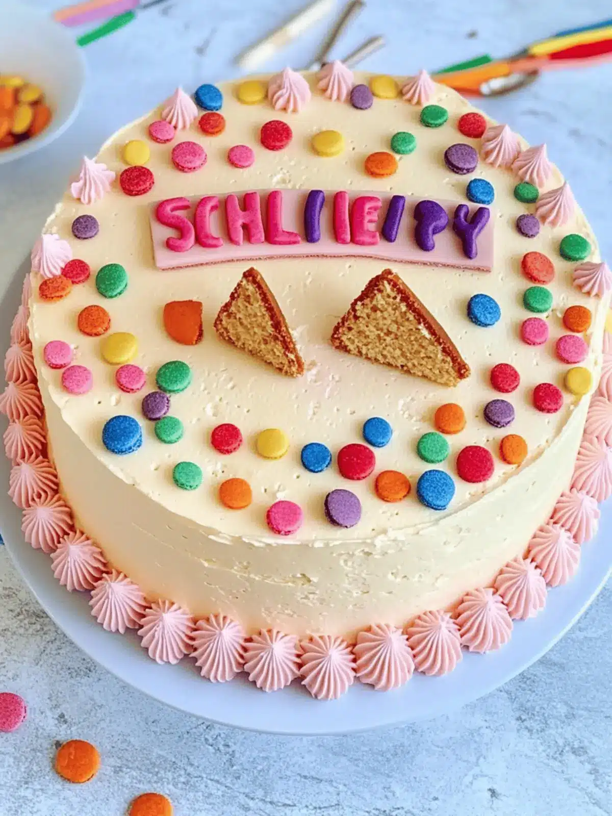 Schnelle Torte zur Einschulung mit Erdbeeren 4 Quick cake for school enrollment