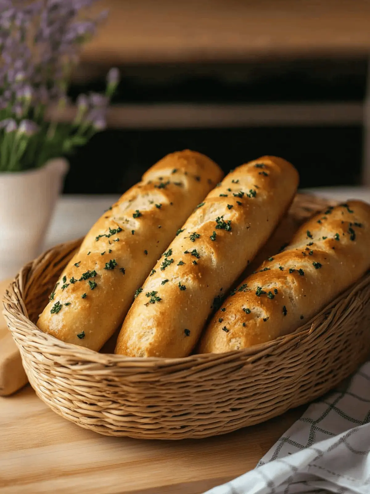 Einfache Knoblauchbrot-Stangen für jeden Anlass 3 Einfache Knoblauchbrot-Stangen