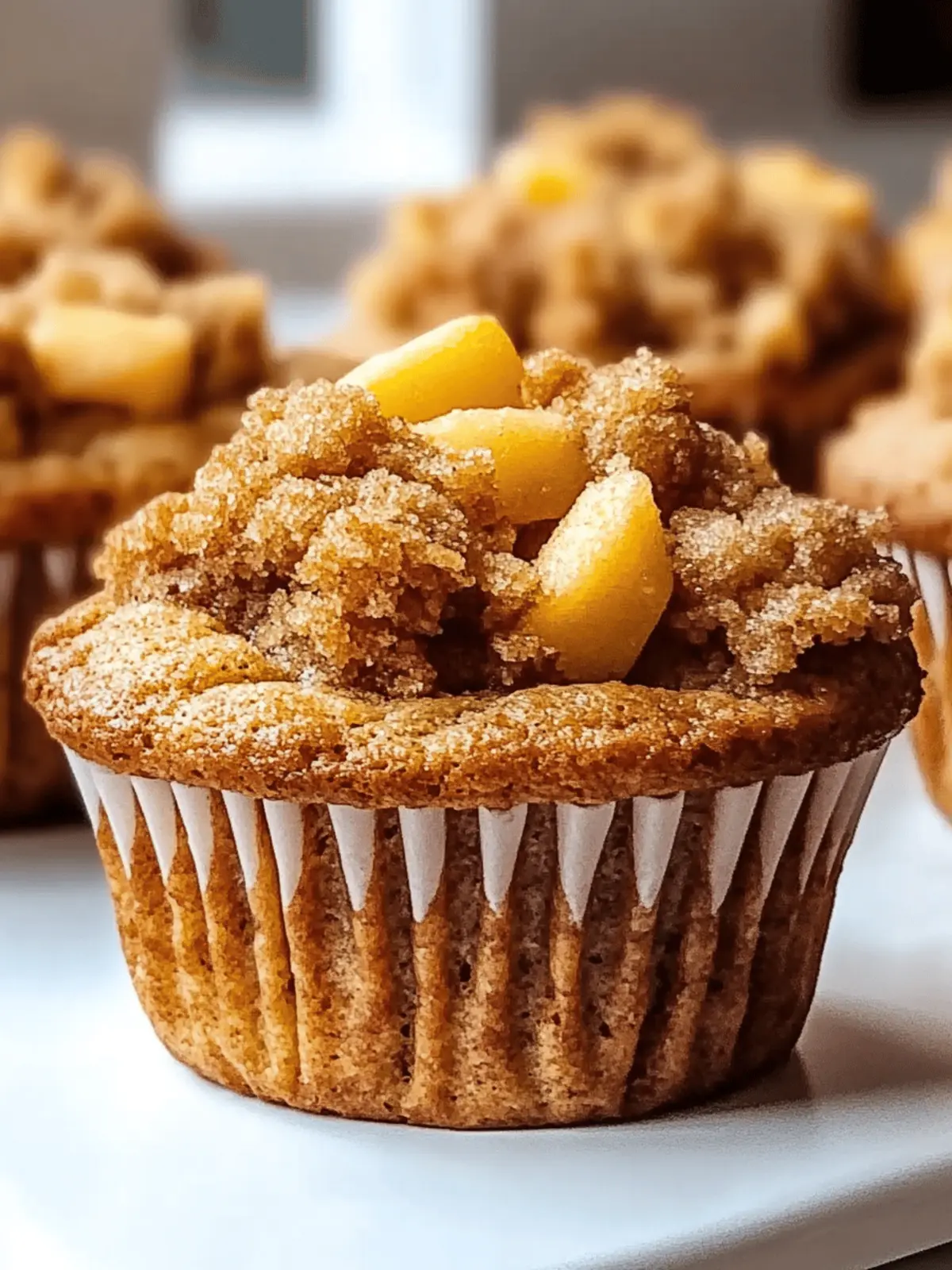 Pumpkin-Apple-Muffins mit knusprigem Crumble 4 Pumpkin-Apple-Muffins with Crispy Crumble